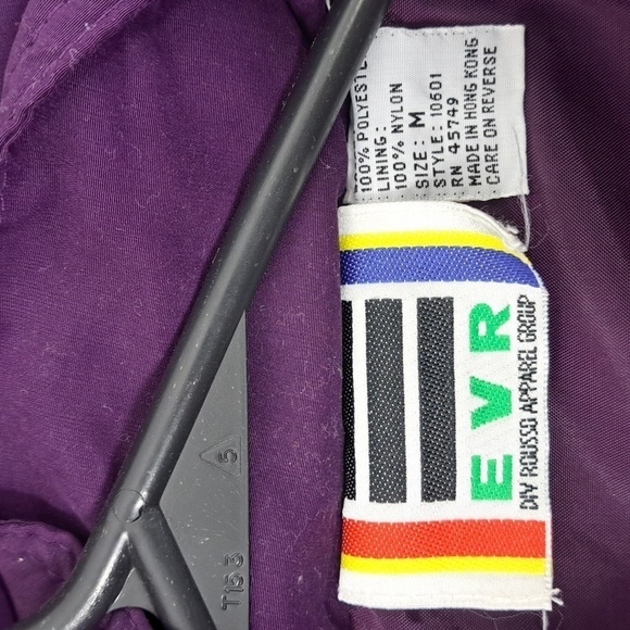 Vintage EVR full zip violet purple Women's Med bomber lightweight jacket - Picture 4 of 4